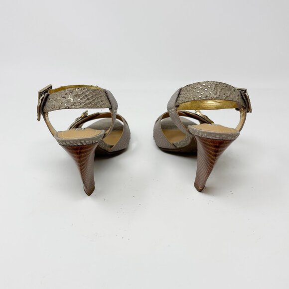 Dumond Snakeskin Leather High Heels - Picture 7 of 13